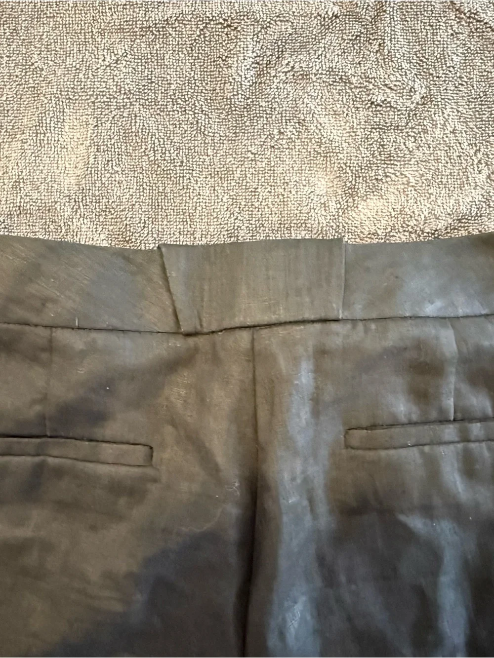 J. Crew Black Wide-Leg Linen Blend Trousers city fit